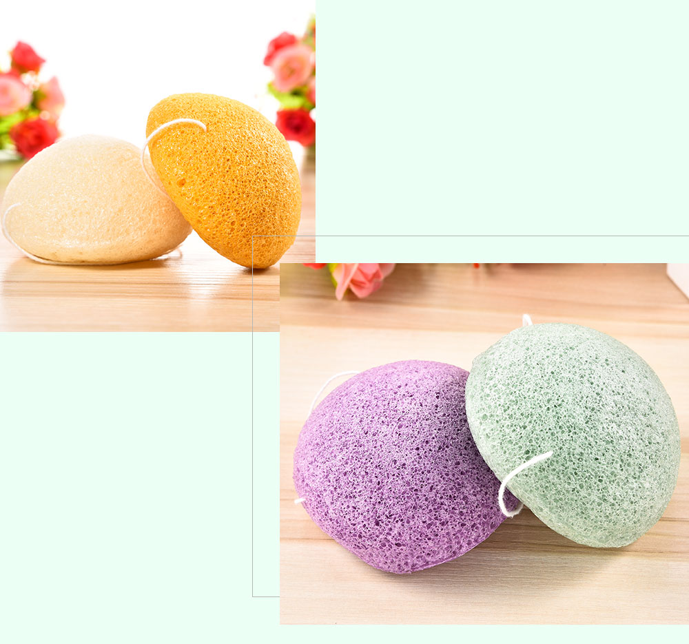 6 Colors Konjac Cleansing Sponge Puff
