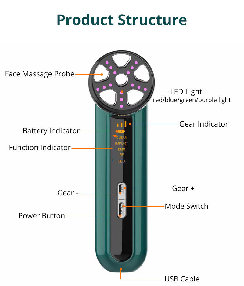 5 in 1 facial massager face lifting massager